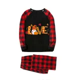 Thanksgiving Day Matching Family Pajamas Love Gnome Maples Black Pajamas Set