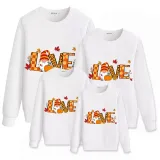 Family Thanksgiving Day Multicolor Matching Sweater Love Gnome Maples Pullover Hoodies