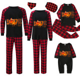Thanksgiving Day Matching Family Pajamas Love Turkey Fall Y’all Black Pajamas Set
