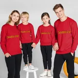 Family Thanksgiving Day Multicolor Matching Sweater Maples Thanksful Pullover Hoodies