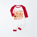 Thanksgiving Day Matching Family Pajamas Love Gnome Maples White Pajamas Set