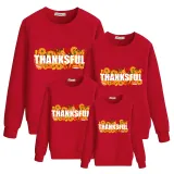 Family Thanksgiving Day Multicolor Matching Sweater Sunflowers Thanksful Pullover Hoodies