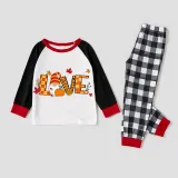 Thanksgiving Day Matching Family Pajamas Love Gnome Maples White Pajamas Set