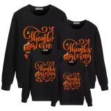 Family Thanksgiving Day Multicolor Matching Sweater Thanksgiving Slogan Turkey Pullover Hoodies