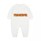 Thanksgiving Day Matching Family Pajamas Maples Thanksful White Pajamas Set