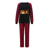 Thanksgiving Day Matching Family Pajamas Love Gnome Maples Black Pajamas Set
