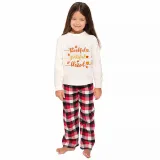Thanksgiving Day Matching Family Pajamas Thankful Grateful Blessed Hearts Maples White Pajamas Set