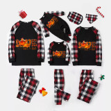 Thanksgiving Day Matching Family Pajamas Love Turkey Fall Y’all Black And Red Plaids Pajamas Set