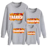 Family Thanksgiving Day Multicolor Matching Sweater Sunflowers Thanksful Pullover Hoodies