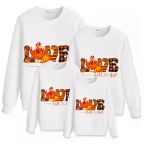 Family Thanksgiving Day Multicolor Matching Sweater Love Turkey Fall Y’all Pullover Hoodies