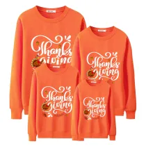 Family Thanksgiving Day Multicolor Matching Sweater Thanksgiving Slogan Turkey Pullover Hoodies