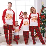 Thanksgiving Day Matching Family Pajamas Love Gnome Maples White Pajamas Set