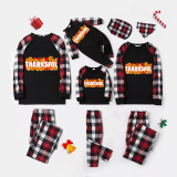 Thanksgiving Day Matching Family Pajamas Sunflowers Thanksful Black And Red Plaids Pajamas Set