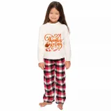 Thanksgiving Day Matching Family Pajamas Love Gnome Maples White Pajamas Set