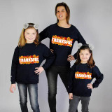 Family Thanksgiving Day Multicolor Matching Sweater Sunflowers Thanksful Pullover Hoodies