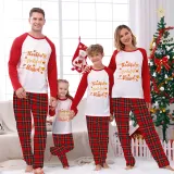 Thanksgiving Day Matching Family Pajamas Thankful Grateful Blessed Hearts Maples White Pajamas Set
