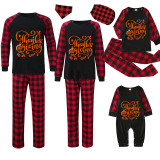 Thanksgiving Day Matching Family Pajamas Love Gnome Maples Black Pajamas Set