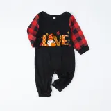 Thanksgiving Day Matching Family Pajamas Love Gnome Maples Red Pajamas Set