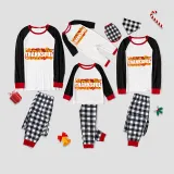 Thanksgiving Day Matching Family Pajamas Sunflowers Thanksful White Pajamas Set