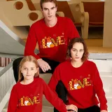 Family Thanksgiving Day Multicolor Matching Sweater Love Gnome Maples Pullover Hoodies