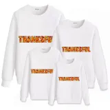 Family Thanksgiving Day Multicolor Matching Sweater Maples Thanksful Pullover Hoodies
