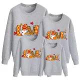 Family Thanksgiving Day Multicolor Matching Sweater Love Gnome Maples Pullover Hoodies