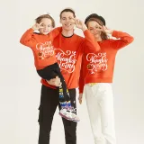Family Thanksgiving Day Multicolor Matching Sweater Thanksgiving Slogan Turkey Pullover Hoodies