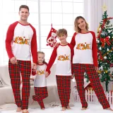 Thanksgiving Day Matching Family Pajamas Love Gnome Maples White Pajamas Set