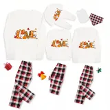 Thanksgiving Day Matching Family Pajamas Love Gnome Maples White Pajamas Set
