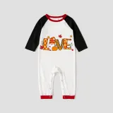 Thanksgiving Day Matching Family Pajamas Love Gnome Maples White Pajamas Set