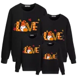 Family Thanksgiving Day Multicolor Matching Sweater Love Gnome Maples Pullover Hoodies