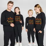 Family Thanksgiving Day Multicolor Matching Sweater Thankful Grateful Blessed Hearts Maples Pullover Hoodies