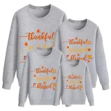 Family Thanksgiving Day Multicolor Matching Sweater Thankful Grateful Blessed Hearts Maples Pullover Hoodies