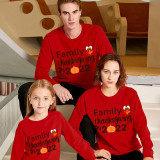 2022 Family Thanksgiving Day Multicolor Matching Sweater Family Thanksgiving Pullover Hoodies