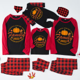 Thanksgiving Day Matching Family Pajamas Thanksgiving Slogan Turkey Red Pajamas Set