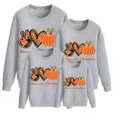 Family Thanksgiving Day Multicolor Matching Sweater Peace Love Thanksgiving Pumpkin Pullover Hoodies