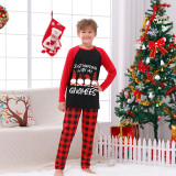 Christmas Matching Family Pajamas Just Hanging With My Gnomies Black And Red Pajamas Set