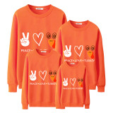 Family Thanksgiving Day Multicolor Matching Sweater Peace Love Turkey Pullover Hoodies