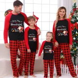 Christmas Matching Family Pajamas It's The Most Wonderful Time Of The Year Black And Red Pajamas Set