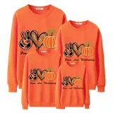 Family Thanksgiving Day Multicolor Matching Sweater Peace Love Thanksgiving Pumpkin Pullover Hoodies
