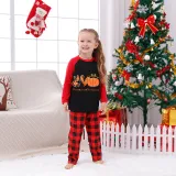 Thanksgiving Day Matching Family Pajamas Peace Love Thanksgiving Pumpkin Red Pajamas Set