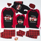 Christmas Matching Family Pajamas Three Penguins Black And Red Pajamas Set