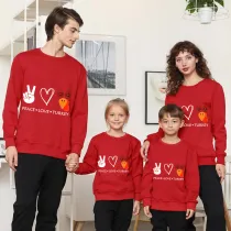 Family Thanksgiving Day Multicolor Matching Sweater Peace Love Turkey Pullover Hoodies
