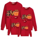 Family Thanksgiving Day Multicolor Matching Sweater Peace Love Thanksgiving Pumpkin Pullover Hoodies