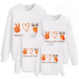 Family Thanksgiving Day Multicolor Matching Sweater Peace Love Turkey Pullover Hoodies