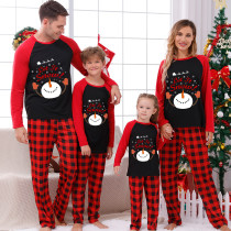 Christmas Matching Family Pajamas Let It Snow Black And Red Pajamas Set