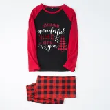 Christmas Matching Family Pajamas It's The Most Wonderful Time Of The Year Tree Black And Red Pajamas Set