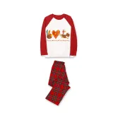 Thanksgiving Day Matching Family Pajamas Peace Love Thanksgiving Turkey White Pajamas Set