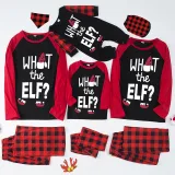 Christmas Matching Family Pajamas What The Elf Black And Red Pajamas Set