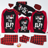 Christmas Matching Family Pajamas What The Elf Black And Red Pajamas Set